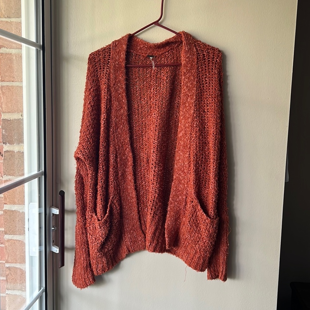 XS cozy Free People Sweater orange